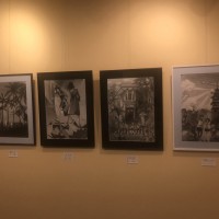 （2）生徒さんの作品10点の展覧会です。2月26日までの会期延長となりました。